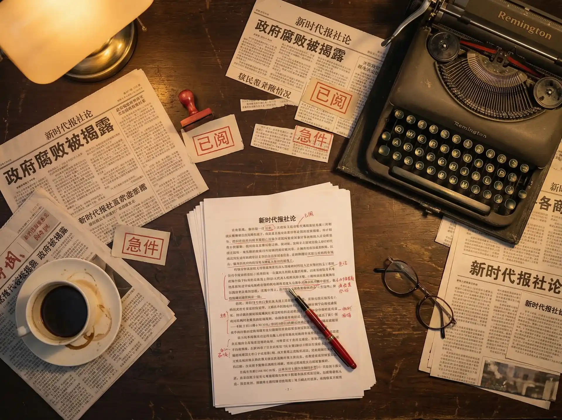 字母圈 - 报社编辑部工作场景